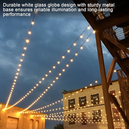 ZTTM Village Accessories, Round Light Bulb Replacements, Set of 3, White