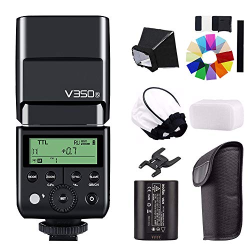 Godox V350S TTL 2.4G Camera Flash Speedlite with 7.2V/2000mAh Li-ion Battery for Sony Camera DSLR A7RIII A7RII A7R A58 A99 ILCE600L A77II RX10 A9