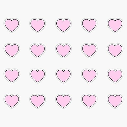 Pink Hearts Mini Sticker Vinyl Waterproof Sticker Decal Car Laptop Wall Window Bumper Sticker 5