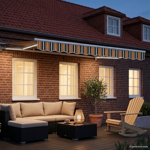 Store extérieur motorisé 3,5x2,5m avec auvent rétractable électrique - 4