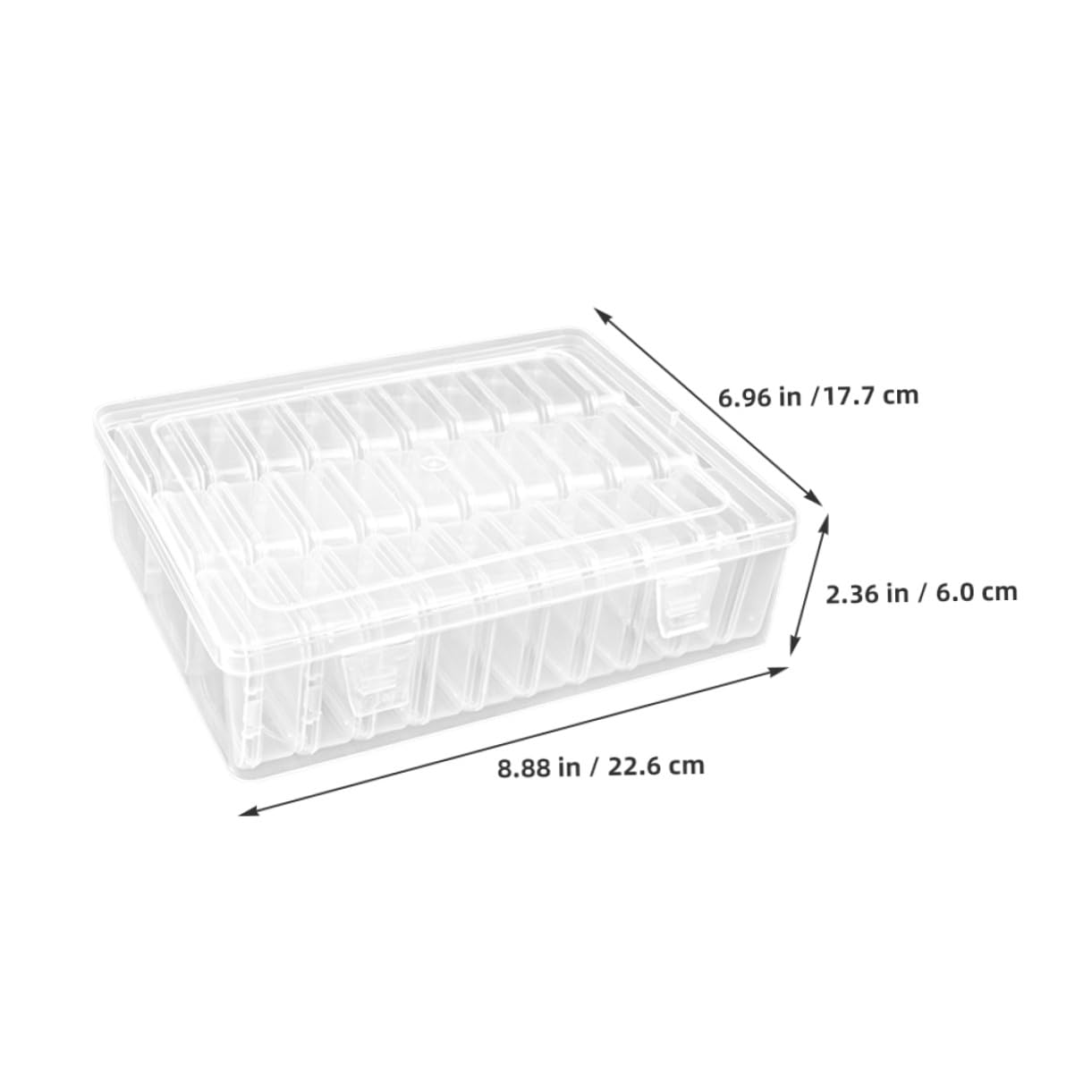 Angoily 2sätze Kunststoffbox Transparent mit Deckel Kleine Aufbewahrungsbox für Bastelbedarf Perlen Schmuck Kleinteile Diy-zubehör und Haushaltsartikel