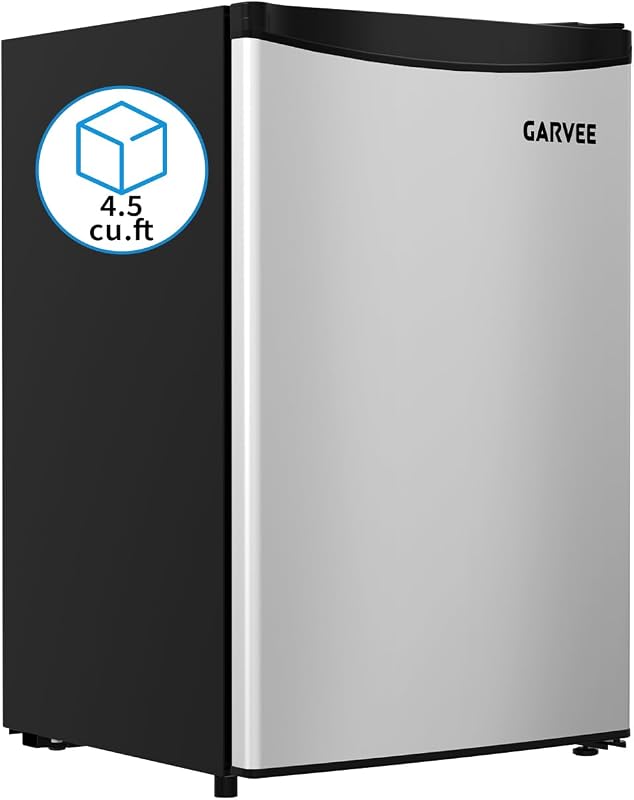 Garvee 4.5 cu ft Compact Fridge-Freezer Combo, Silver — 1 of 8