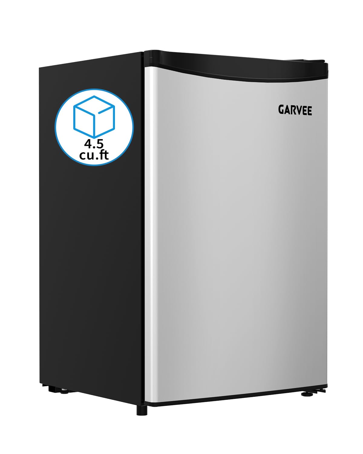 Garvee 4.5 cu ft Compact Fridge-Freezer Combo, Silver
