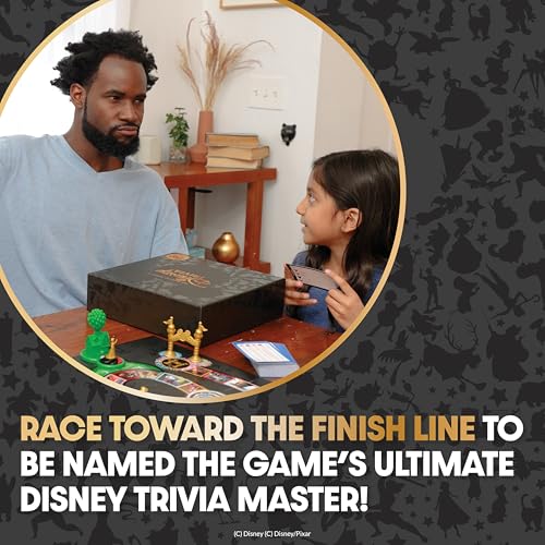 Image of Disney Trivia Board Games for Family Night, Travel Games, Strategy Game, 6+