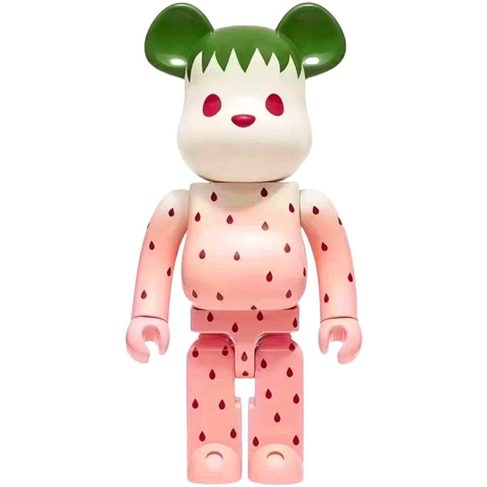 Bearbrick 400% Violent Bear Building Blocks Bear Watermelon Fruit Bear Figurine Model Handmade Colle