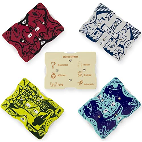 Stratagem 5-Pack Pocket Health Trackers, Track Character Hp, Bonuses, And Conditions For Tabletop Role-Playing Games, Fits In A Dice Bag #TOP1