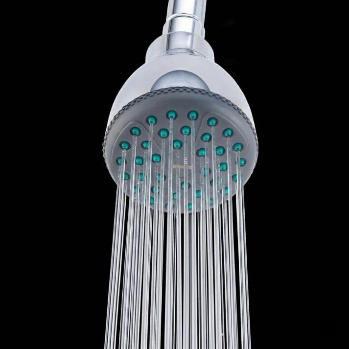 Image of Mila Simplex Single Function Overhead Shower Head | Rain | Chrome Finish Round Showerhead for Wall Mount | Durable ABS Body, Wide Coverage, Easy Install | Bathroom Fitting