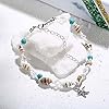 Dishowme Bracelet de cheville étoile de mer tortue de mer coquille Turquoise Bracelet de cheville réglable conque plage pied chaîne bijoux pour femmes filles adolescents (étoile de mer) #2