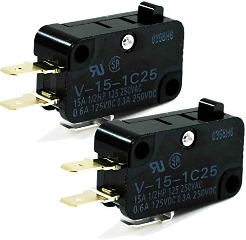 Omron Micro Limit Switch V-15-1C25 15A 125/250VAC #E66D (Pack of 2)