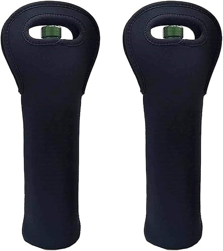 Bolsa de vino con aislamiento térmico para latas de cerveza y agua, fundas de neopreno portátiles para botellas de vino y picnic, paquete de 2
