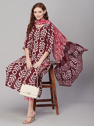 Image of ANNI DESIGNER Women Kurta with Pant |Material: cotton blend