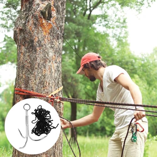 Gancho de agarre de acero inoxidable con cuerda de 10m para escalada 7