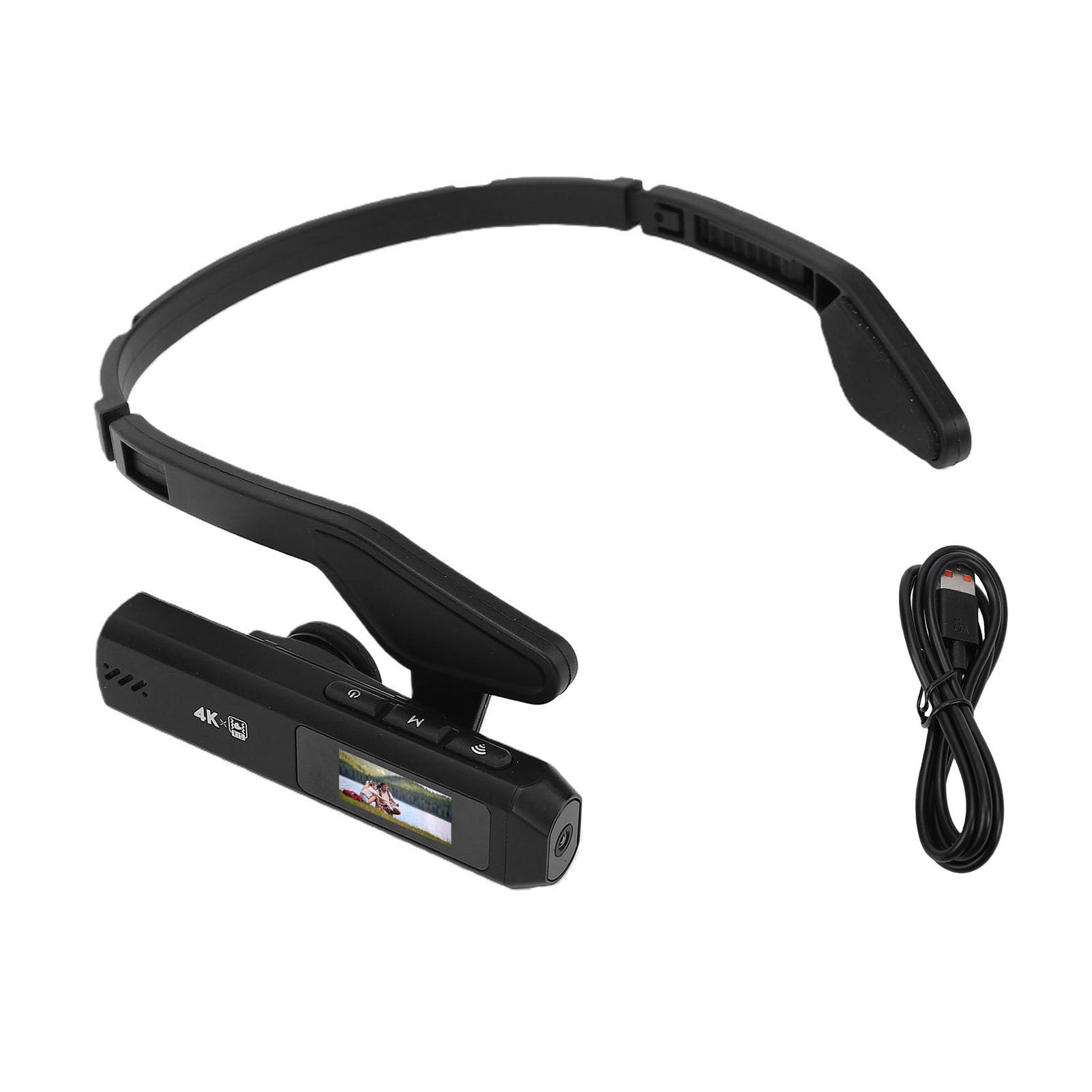 XUMIUZIY Videocamera Montata Sulla Testa, Videocamera 4K Grandangolo | Schermo da 0,96", Controllo APP WiFi, EIS 6.0, Video HD 60FPS Hands-free