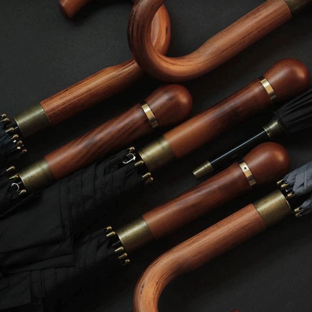 Windproof Umbrella Strong Umbrellas Windproof Large Golf Umbrella Automatic Open Umbrellas With Wooden Handle For Men And Family Umbrellas for Rain (Color : A, Size : 94cm)