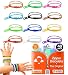 UpBrands 48 Pack Friendship Fidget Unicolor Zipper Bracelets 7.5 Inches Sensory Toys Bulk Set Neon Colors, Birthday Kit, Party Favors for Kids,, Easter Basket Stuffers