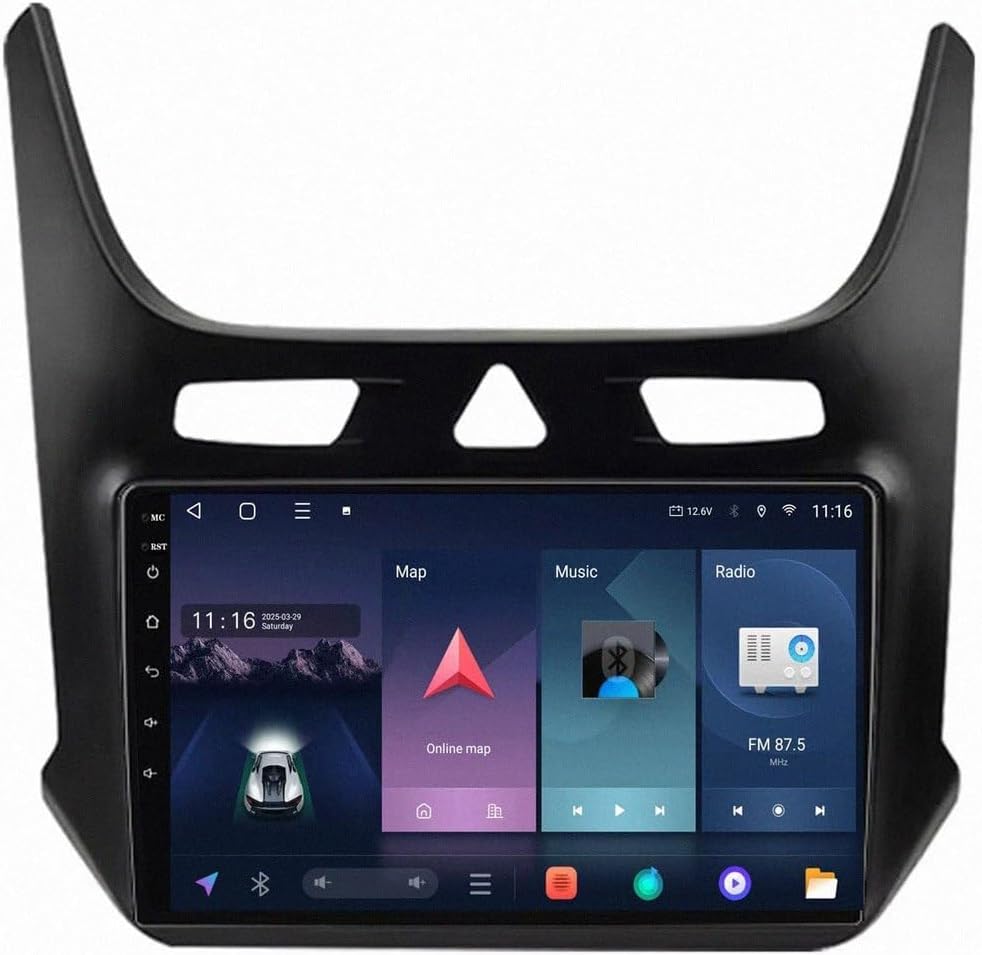 Radio multimédia Android 8 cœurs 6G 128G performante pour Chevrolet Cobalt 2 avec caméra de recul
