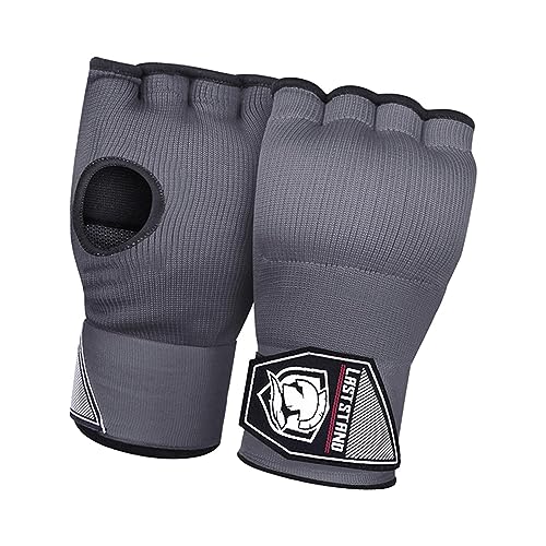 ジェルハンドラップボクシングインナーグローブテコンドームエタイ武道用ダークグレー 濃い灰色 69 cm