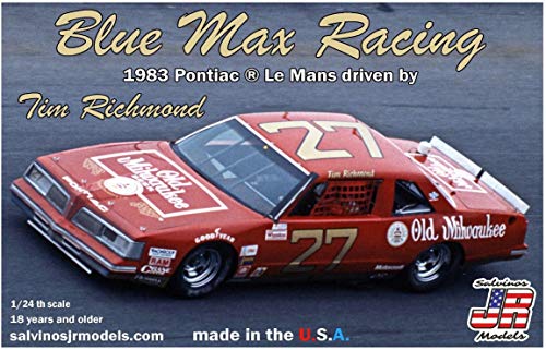 Salvinos Jr Model 1:24 Scale Nascar 1983 Pontiac LaMans Driven by Tim Richmond - Blue Max Racing Plastic Model Kit