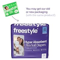 Freestyle BambooTek Diapers – (Size 4) Hyper Absorbent & Non-Toxic – Disposable Diapers for Sensitive Skin – Ultra Soft Diapers (22-37 lbs) – 144 Count — image 2