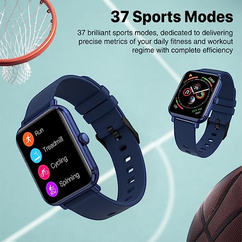 Image of Promate ProWatch-M18 Fitness Smart Watch, 1.78� AMOLED Display, 240+ Media Storage, Bluetooth Calling, IP68 Water Resistance | 20 Days Battery Life, 37 Sports Modes, Real-time HR Tracking (Blue)