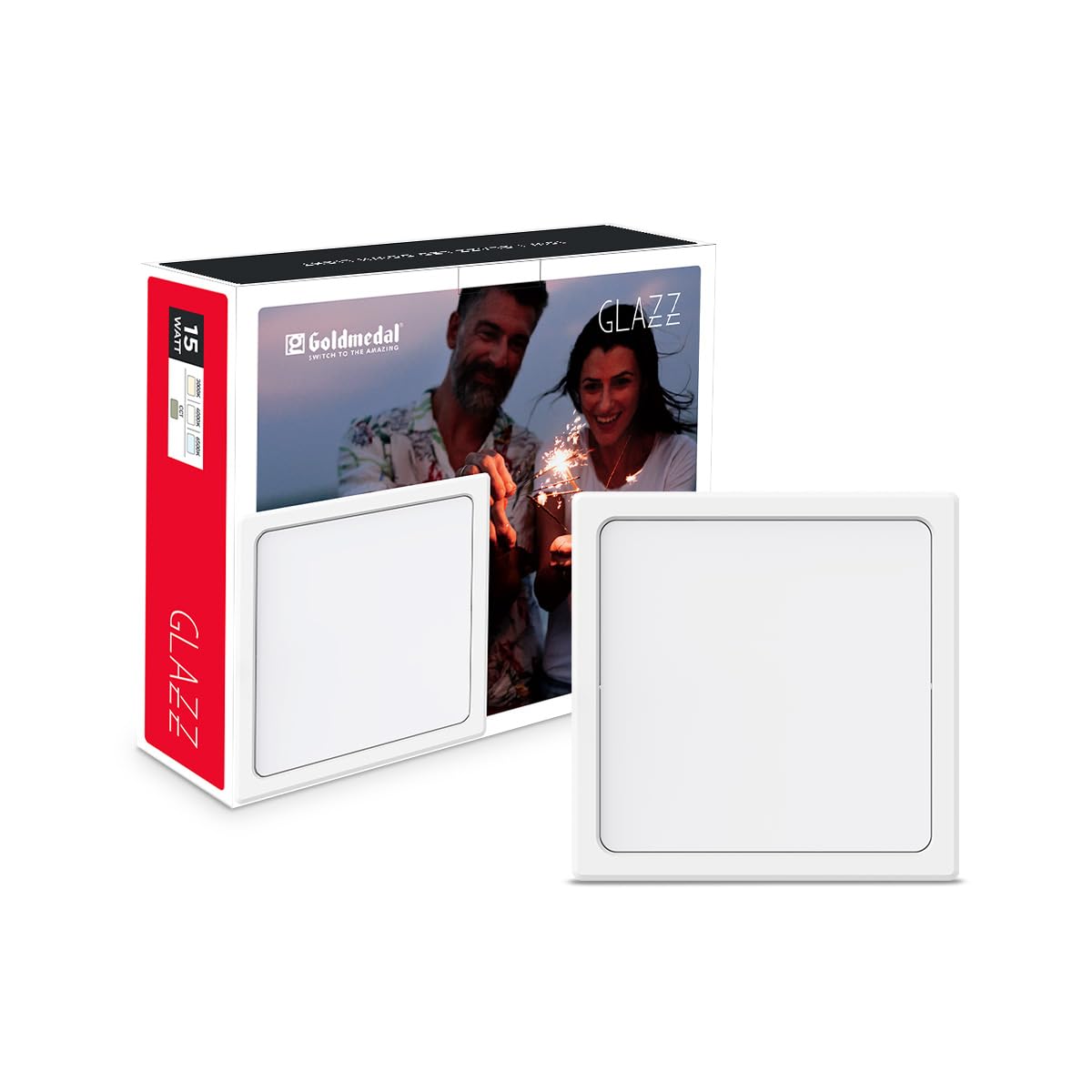 Goldmedal Glazz 15W LED Square Downlight– Cool Daylight (6500K)| Cut-Out:Ø6.02| Recessed Downlight for False Ceiling | for Indoor Application |Upto 2.5KV Surge Protection| Pack of 1-image-14
