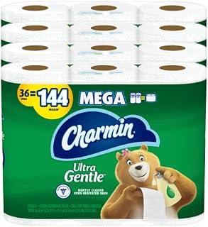 Charmin Ultra Gentle Toilet Paper, 36 Mega Rolls = 144 Regular Rolls