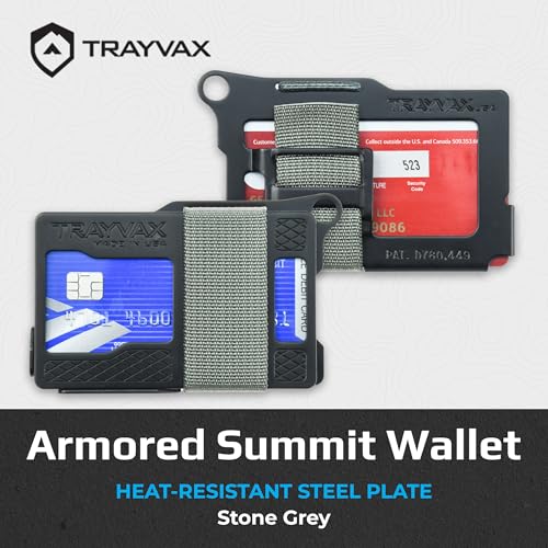 Trayvax Armored Summit Wallet, RFID Front Pocket Metal Credit Card Holder with Money Clip, Slim Minimalist Wallet for Men and Women2
