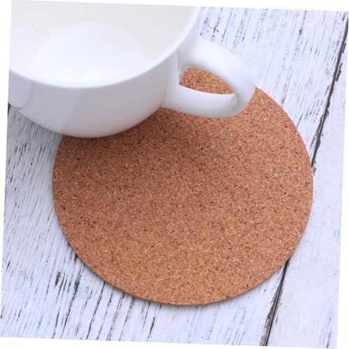 BAZEITFLOW 30 Pezzi Coaster sughero colla tappi quadrati sughero autoadesivi sottobicchieri rotondi supporto pianura sottobicchiere in