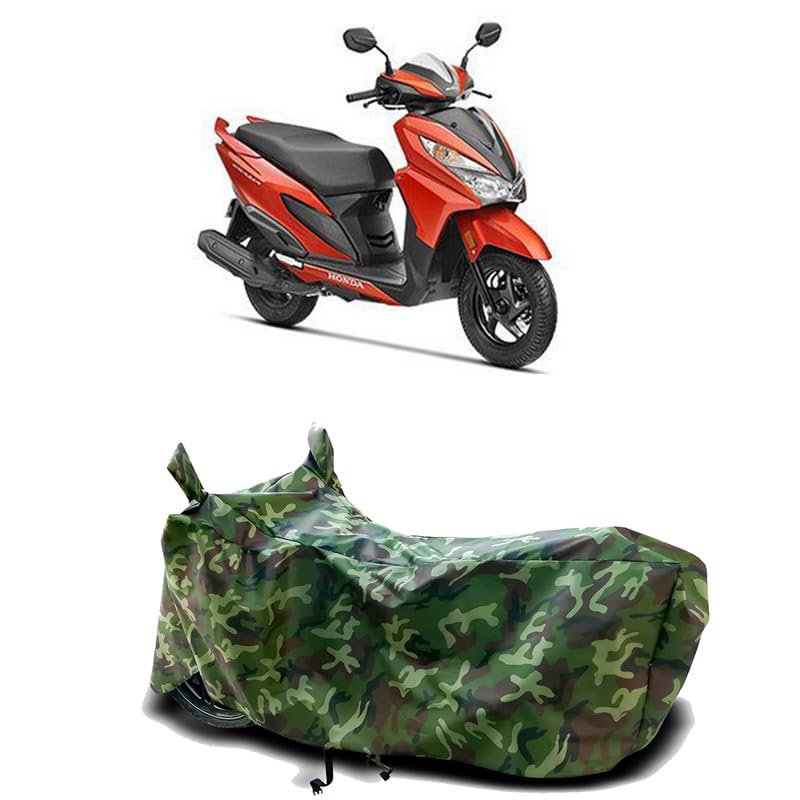 Image of DUFFEL-100% Heat Protection Two Wheeler Bike /Scooty Body Cover for Honda Grazia BS6 Water Resistance /UV-Rays /Birds Dropping /Scratchproof /Dust Proof /Waterproof[Green Jungle Print]