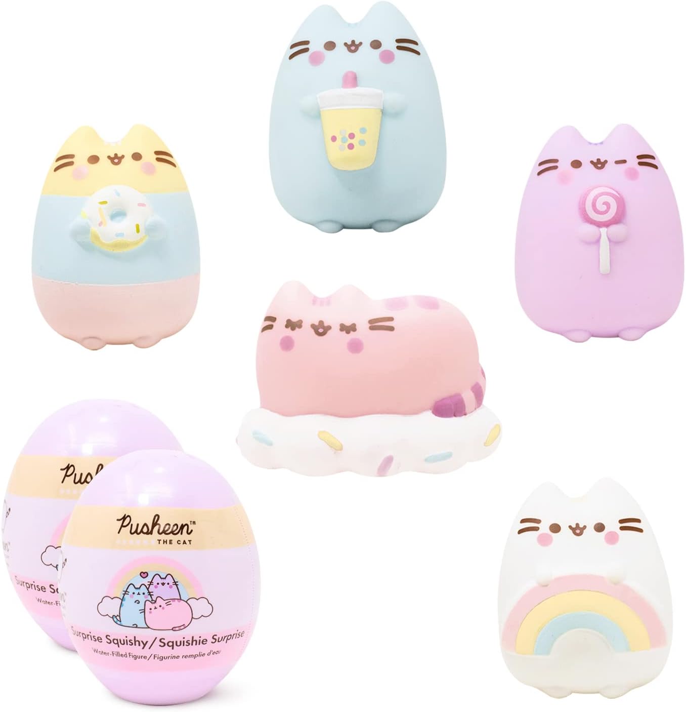 Hamee Pusheen The Cat [Kitchen Series] Cute Water Filled Squishy Toy [Birthday Gift Bags, Party Favors, Gift Basket Filler, Stress Relief Toys] – 1 Pc. (Mystery – Blind Capsule)