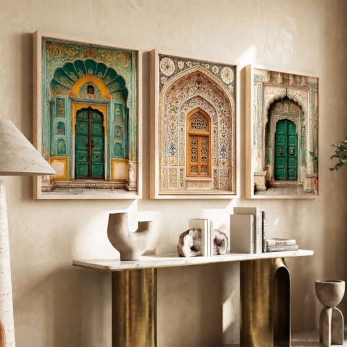 Image of kotart Traditional Indian Wall Art Paintings | Wall Posters With frames | Framed Painting for Living Room Home Room Bedroom Office Decor Set of 3