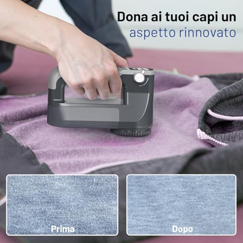 Image of BEAUTURAL Lint Shaver, Rechargeable Electric Lint Remover, 3 Speeds, 6 Blades Powerful Wool Shaver with Large Container for Clothes, Furniture, Blankets, Wool