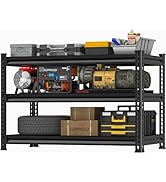 SUPPNEED 48''W Utility Garage Shelves: 1,500Lbs Heavy Duty Steel Metal Adjustable Shelving Storag...