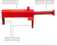 Vista 3 de LXQ - Clips de línea de ladrillo de 3.5 a 4.7 pulgadas, se venden en pares, color rojo