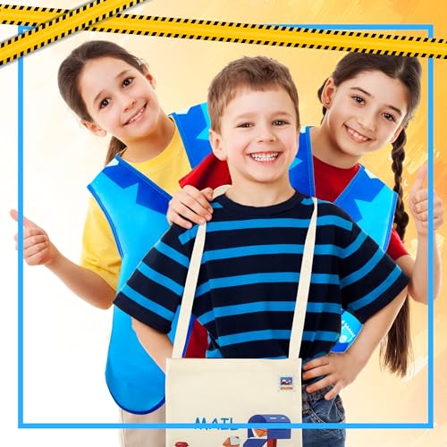 Disfraz infantil de cartero con chaleco, gorra y bolsa miniatura 3
