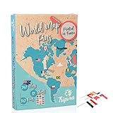 Descubrir: Con Tripvea K, puedes mejorar tus habilidades geográficas. Nuestras pequeñas banderas son un verdadero medio de enseñanza con el que tus hijos descubren y localizan las banderas del mundo colocándolas en la tarjeta con pasadores de acero inoxidable.