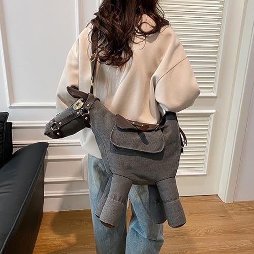 Bolso de hombro divertido y bolso de animales con forma de caballo para salir de compras 3