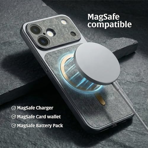 Image of amazon basics Converter Case for iPhone 17 | Premium Protective Mag-Safe Cover | iPhone 17 Pro Series Style Design | in Built Camera Guard | Wireless Charging Compatible - Gray