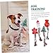BESPORTBLE 4pcs Christmas-Themed Knot Designed Dog Chew Toys Portable Molar Toys for Dogs Durable for Chewing Grabbing and Playtime Holiday for Pets