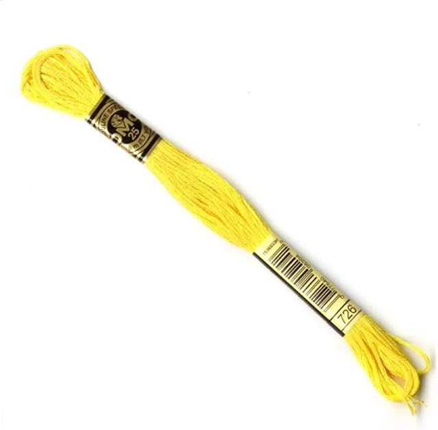DMC 117MC/726 Mimosa Yellow Mouliné 100% Stranded Cotton 8m Skein