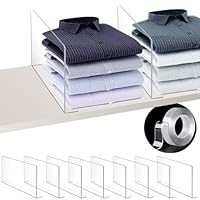Regaltrenner Schrank Organizer Kleiderschrank KüChe Acryl Transparent KüChenschrank，Schrankregaltrenner Und Organizer - Regal Schrank Acrylic Trenner 【8 StüCk】