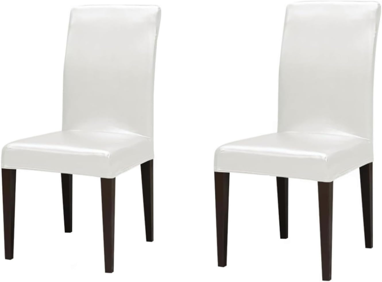 Waterproof PU Leather Dining Chair Covers, Stretch Oilproof Parsons Chair Slipcovers Removable Washable Kitchen Chair Protector for Dining Room (Color : Brown, Size : 6PCS)