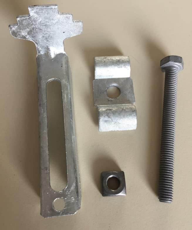 SPH 20 Stück Gitterrost-Klemme verzinkt für Maschenweite 30x30mm bis Rosthöhe 50mm
