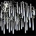 Twinkle Star Meteor Shower Lights Outdoor, 288 LED 8 Tubes Icicle Lights for Outside, Snow Falling Christmas Lights Outdoor, Raindrop Lights, Wedding Party Tree Holiday Xmas Decoration, White