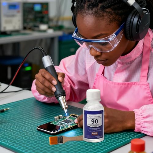 Mastic électronique pour circuits imprimés 100 ml transparent isolant avec pinceau