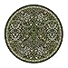 Moynesa Floral Round Rugs 6ft, Boho Green Round Living Room Area Rug, Washable Large Soft Circle Rug for Bedroom, Non Slip Ultra Thin Floor Carpet for Dining Room Guest Room, Green