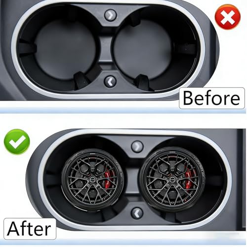 Portavasos de coche para Corvette C8 2020-2025 2 piezas miniatura 3