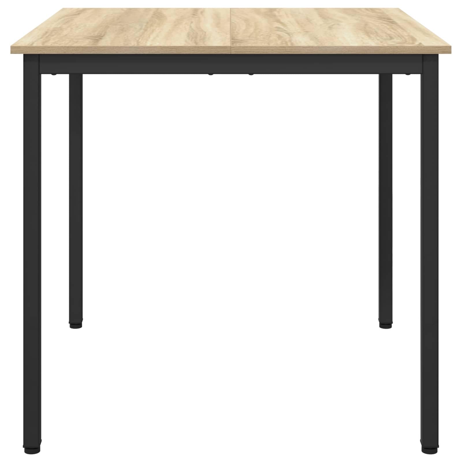 Kwadratowy stół do jadalni 80 x 80 x 75 cm drewno drewno dąb sonoma czarna