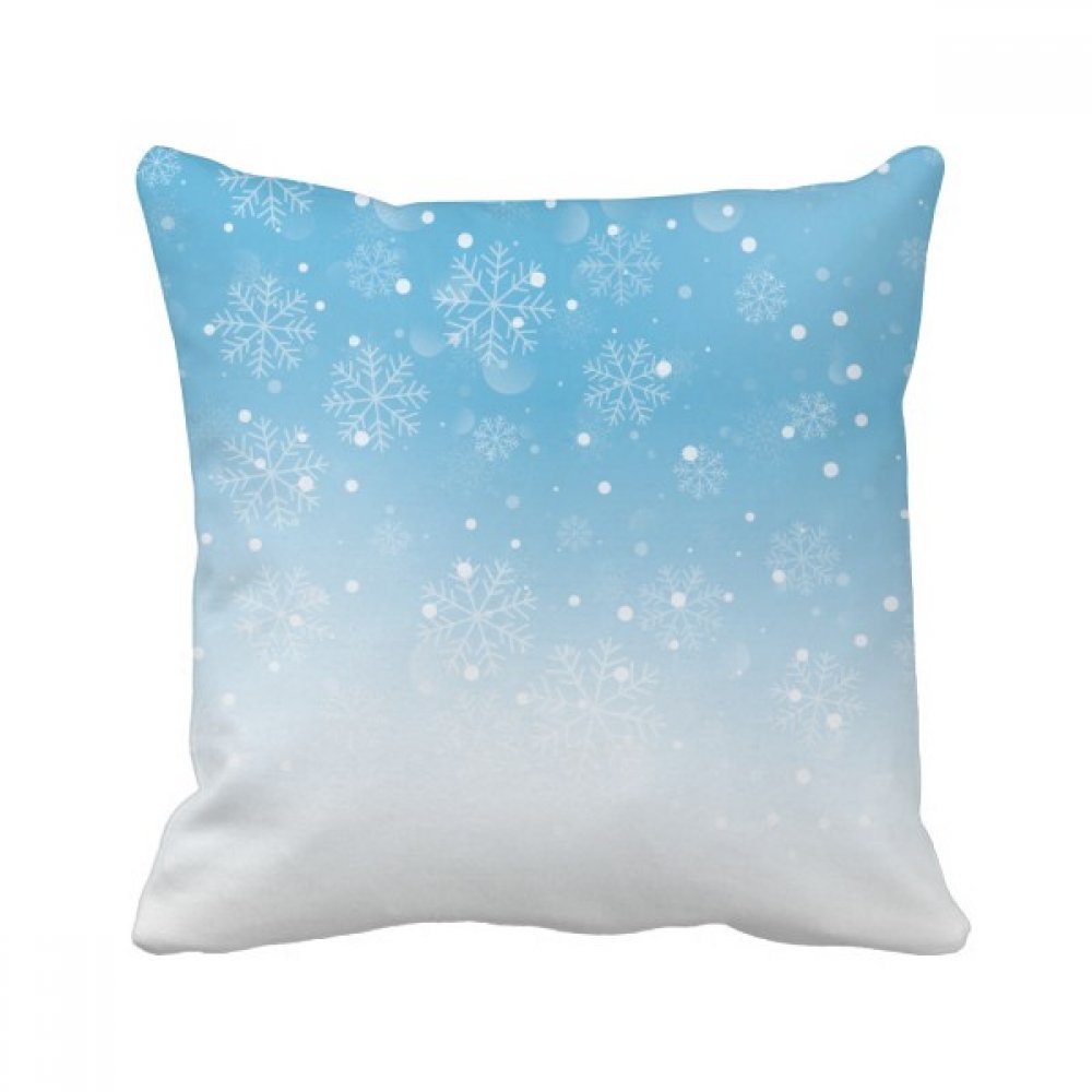 Coussin flocon de neige bleu 40x40 cm carré DIYthinker pour décorer le canapé du salon