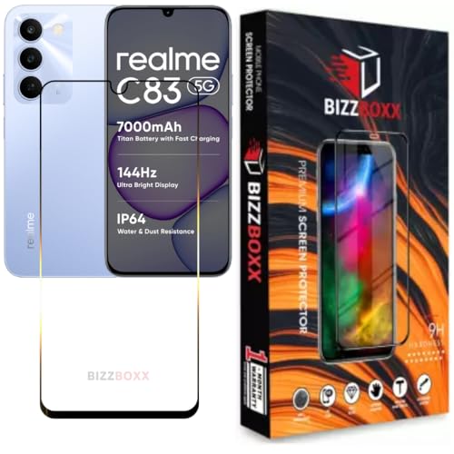 Image of Tempered Glass For realme C83 5G Screen Protector Guard - HD Clarity, Anti-Fingerprint Screen Guard (For realme C 83-6.8 inch) With Installation Kit - Pack of 1